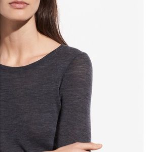 Vince wide sleeve 3/4 tee grey